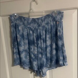 PINK Victoria's Secret Blue Tie-Dye High-Waist Shorts